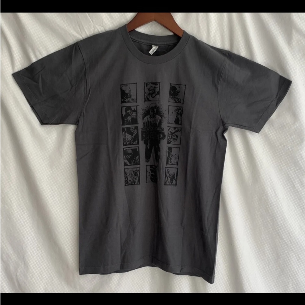 The Walking Dead Comic Rick and Zombies Men’s Small S Gray T-shirt